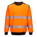 Orange-Black - Front - Portwest Mens PW3 Hi-Vis Safety Sweatshirt