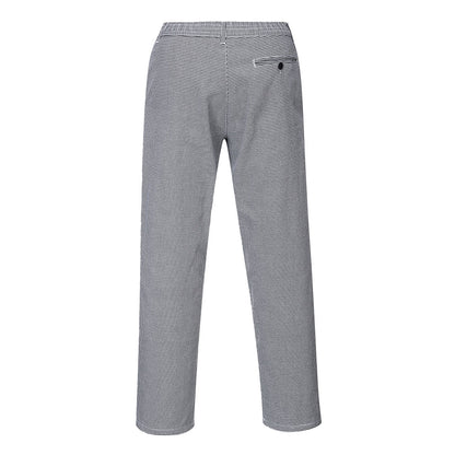 Black-White - Back - Portwest Unisex Adult Harrow Houndstooth Chef Trousers