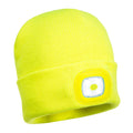 Yellow - Front - Portwest Unisex Adult Rechargeable Torch Beanie