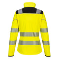 Yellow-Black - Back - Portwest Womens-Ladies Hi-Vis Soft Shell Jacket
