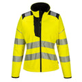 Yellow-Black - Front - Portwest Womens-Ladies Hi-Vis Soft Shell Jacket