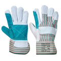 Grey - Front - Portwest Unisex Adult A230 Double Palm Rigger Gloves