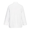 White - Back - Portwest Womens-Ladies Rachel Long-Sleeved Chef Jacket