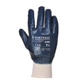 Navy - Back - Portwest Unisex Adult A300 Knitted Cuff Nitrile Safety Gloves