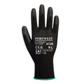 Black - Back - Portwest Unisex Adult A128 PU Palm Grip Gloves