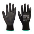 Black - Front - Portwest Unisex Adult A128 PU Palm Grip Gloves