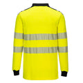 Yellow-Black - Back - Portwest Mens PW3 Flame Resistant Hi-Vis Long-Sleeved Polo Shirt