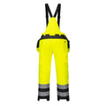 Yellow-Black - Back - Portwest Mens PW3 Hi-Vis Work Trousers