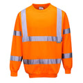 Orange - Front - Portwest Mens Hi-Vis Safety Sweatshirt