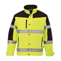 Yellow-Black - Front - Portwest Mens Contrast Softshell Hi-Vis Coat