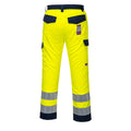 Yellow-Navy - Back - Portwest Mens Modaflame Hi-Vis Trousers