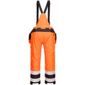 Orange-Black - Back - Portwest Mens PW3 Waterproof Hi-Vis Safety Bib And Brace Trouser