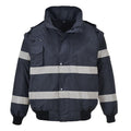 Navy - Front - Portwest Mens Iona 3 In 1 3 In 1 Bomber Jacket