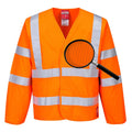Orange - Front - Portwest Mens Hi-Vis Flame Resistant Anti-Static Safety Jacket