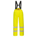 Yellow - Front - Portwest Mens Hi-Vis Bizflame Rain Anti-Static Trousers