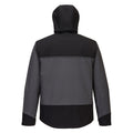 Black-Grey - Back - Portwest Mens KX3 Contrast Hooded Soft Shell Jacket
