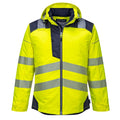 Yellow-Navy - Front - Portwest Mens PW3 Hi-Vis Winter Jacket