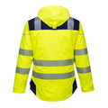 Yellow-Navy - Back - Portwest Mens PW3 Hi-Vis Winter Jacket
