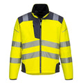 Yellow-Grey - Front - Portwest Mens PW3 Softshell Hi-Vis Jacket