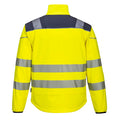 Yellow-Grey - Back - Portwest Mens PW3 Softshell Hi-Vis Jacket