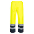 Yellow - Front - Portwest Mens Two Tone Hi-Vis Traffic Trousers