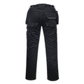 Black - Back - Portwest Mens PW3 Stretch Holster Pocket Work Trousers