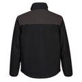 Black-Zoom Grey - Back - Portwest Mens PW2 Softshell Jacket