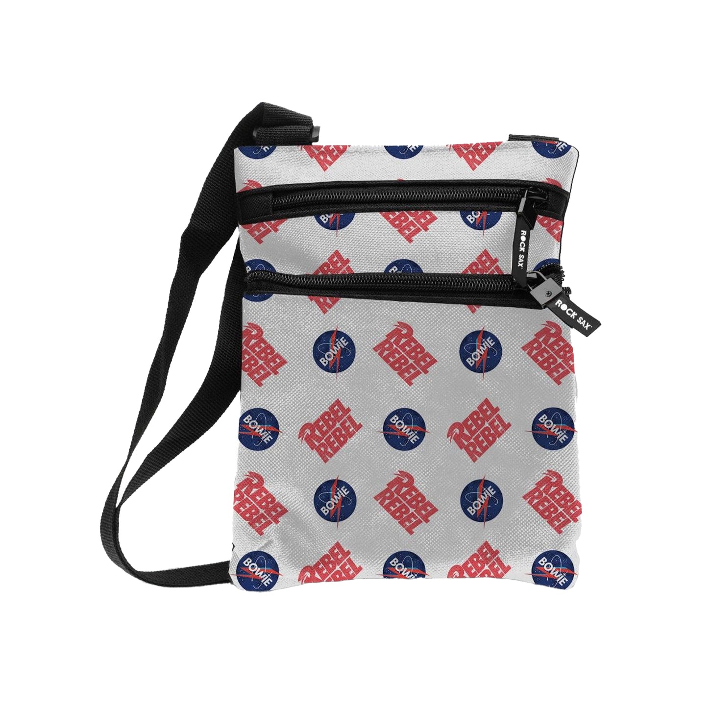 White-Blue-Red - Front - RockSax Rebel David Bowie Crossbody Bag