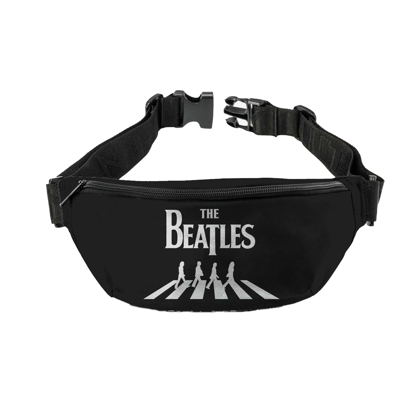 Black-White - Front - RockSax Abbey Road The Beatles Bum Bag