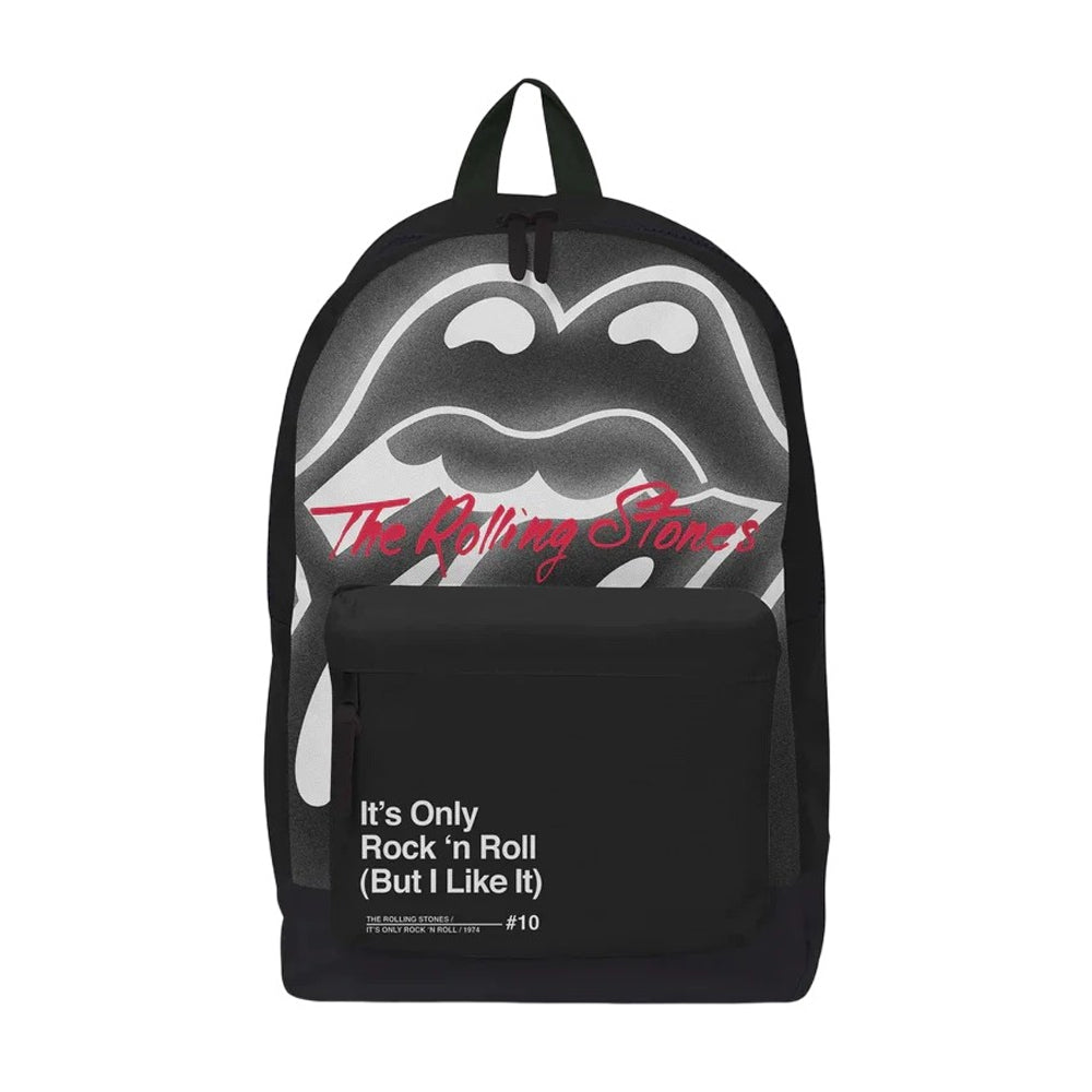 Black-White - Front - RockSax It's Only Rock 'N Roll The Rolling Stones Backpack