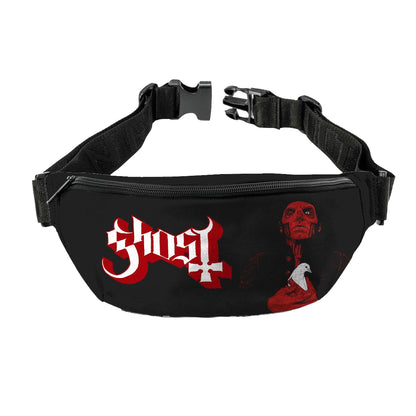 Black-Red-White - Front - RockSax Dove Ghost Bum Bag