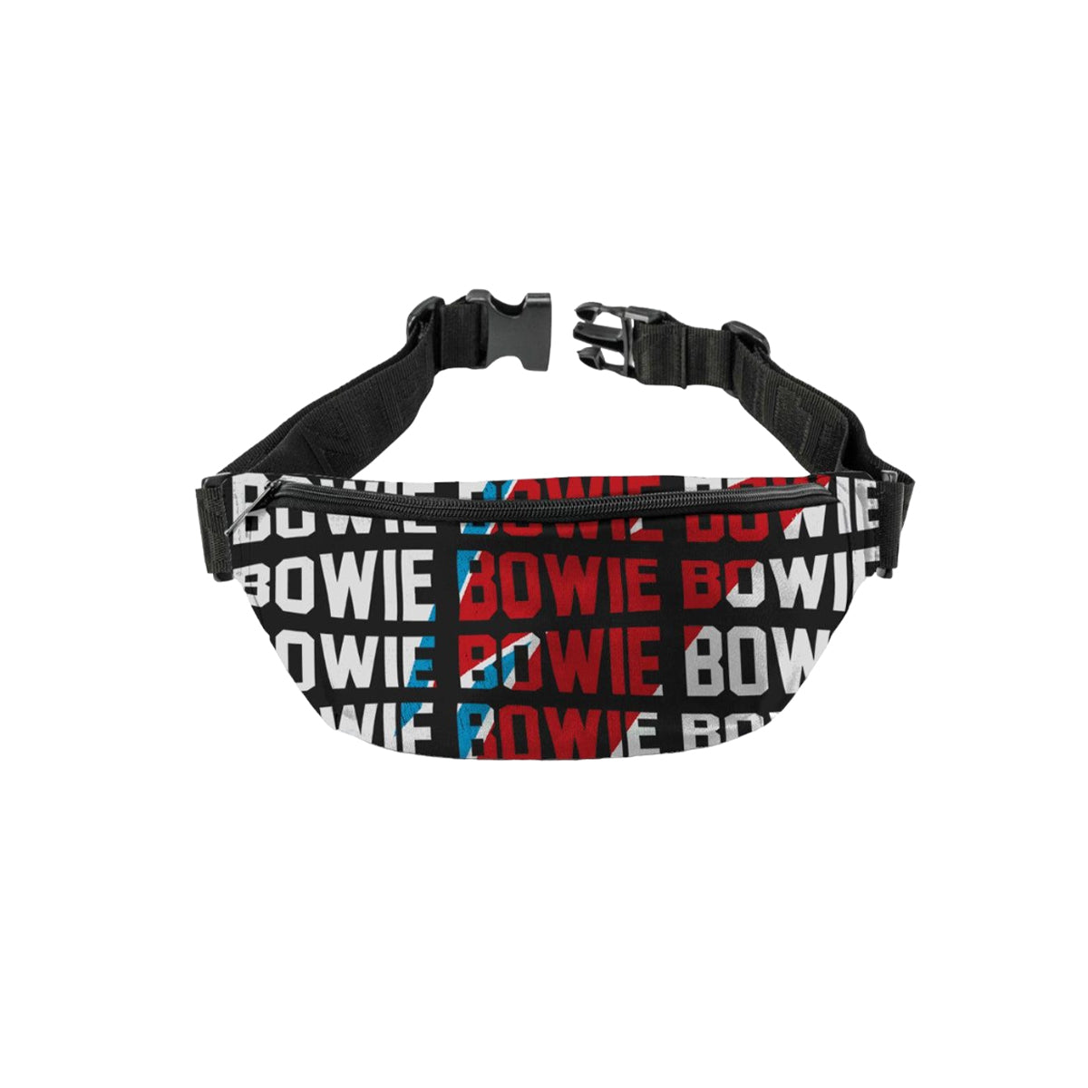 Black-Multicoloured - Front - RockSax Logo David Bowie Waist Bag