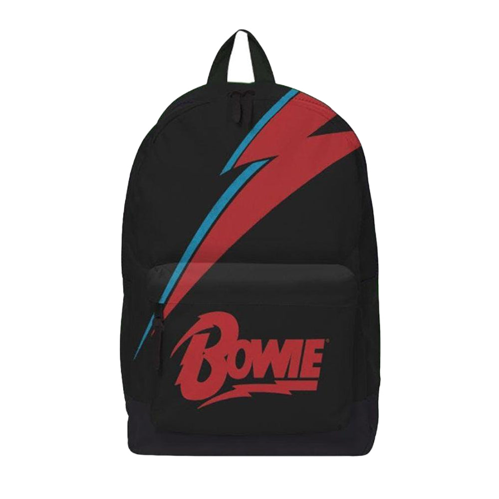 Black-Red-Blue - Front - RockSax Lightning David Bowie Backpack