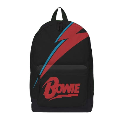 Black-Red-Blue - Front - RockSax Lightning David Bowie Backpack