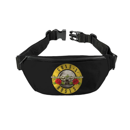 Black-Gold - Front - RockSax Guns N Roses Logo Bum Bag