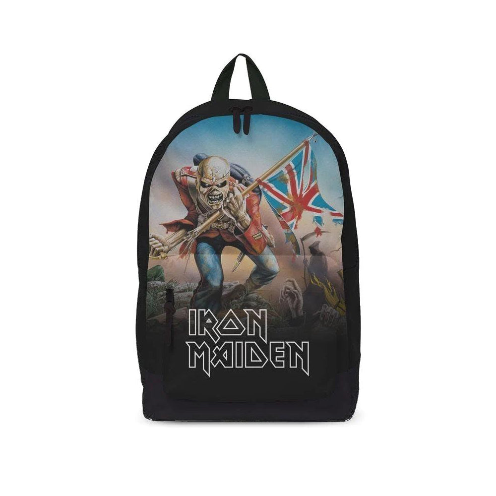 Black-Multicoloured - Front - RockSax Trooper Iron Maiden Backpack