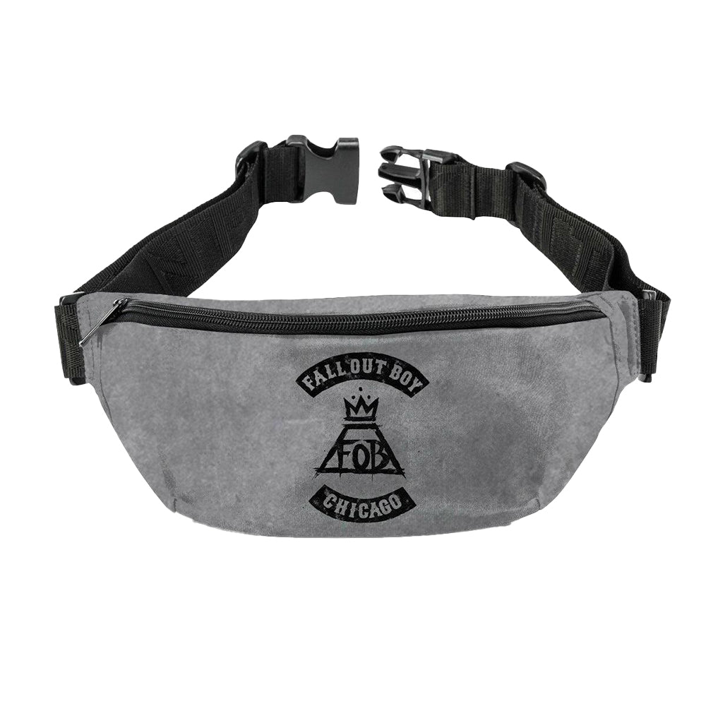 Grey-Black - Front - RockSax Chicago Fall Out Boy Bum Bag