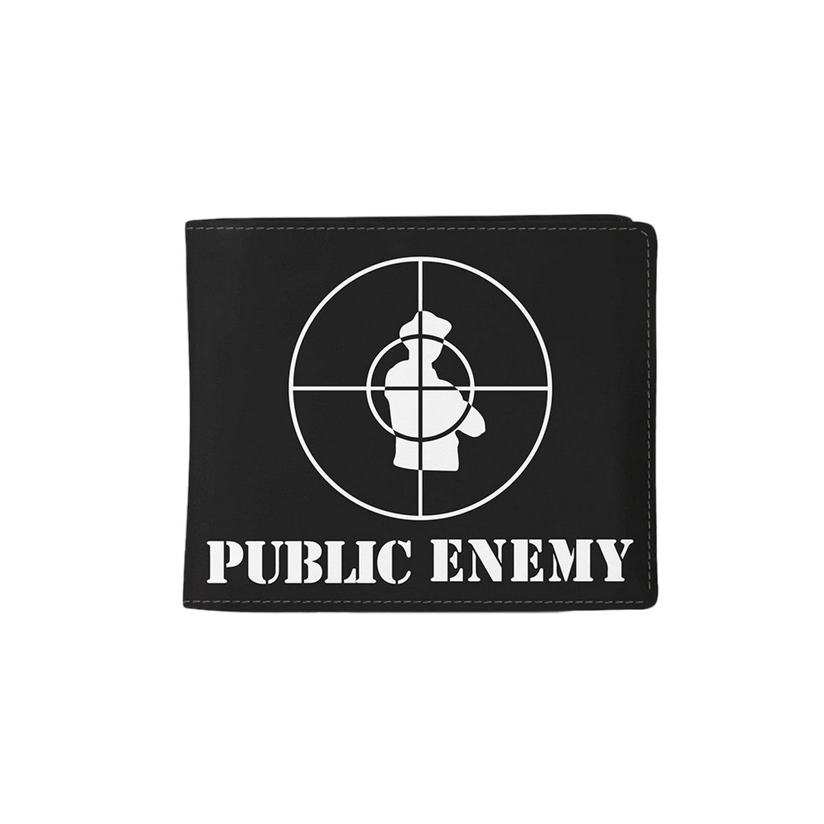 Black-White - Front - RockSax Target Public Enemy Wallet