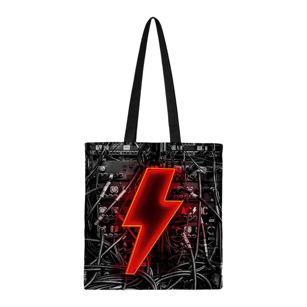 Black-Grey-Red - Front - RockSax Power Up AC-DC Tote Bag