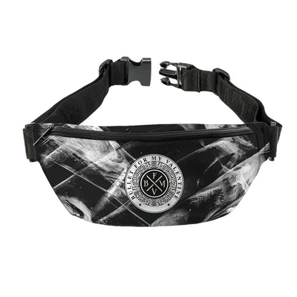 Black-White - Front - RockSax Circle Bullet For My Valentine Bum Bag