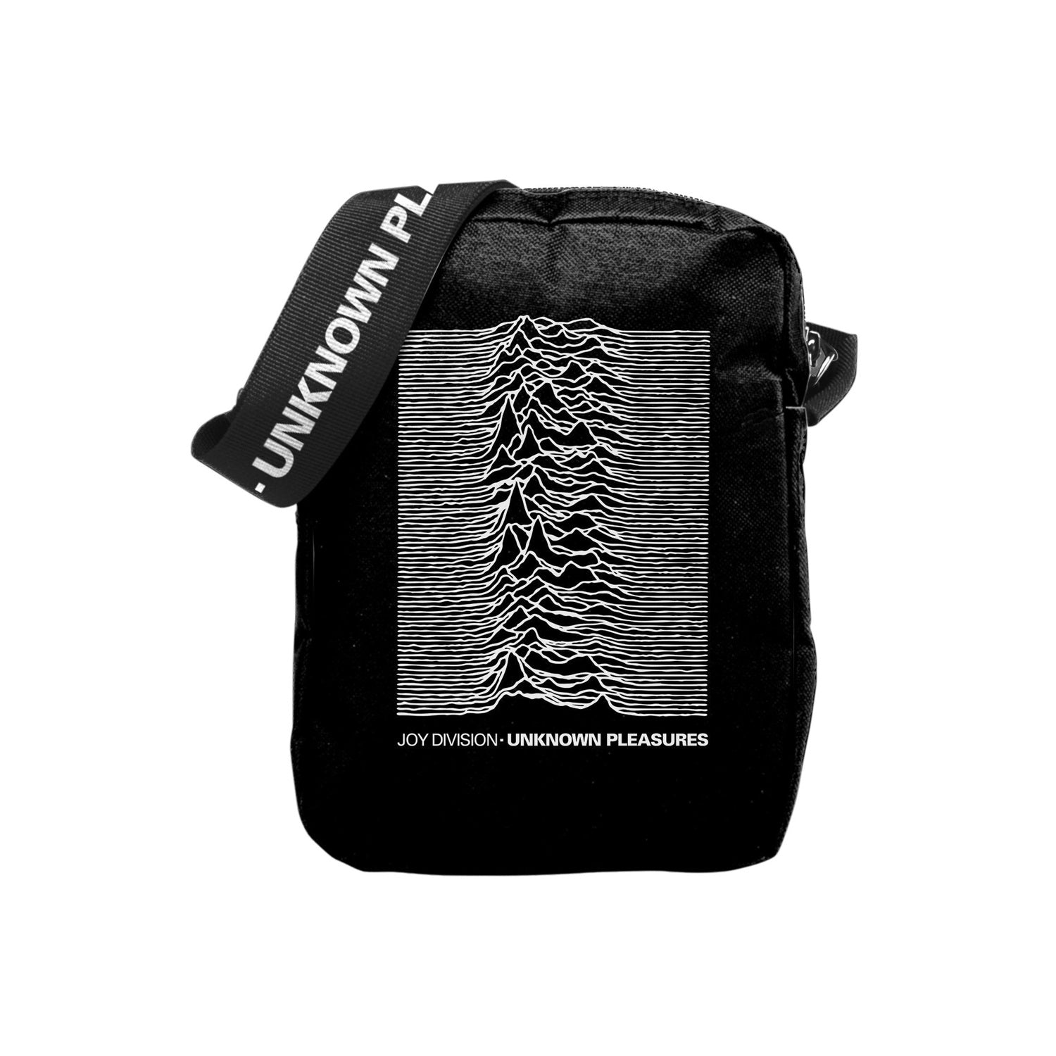 Black - Front - RockSax Unknown Pleasures Joy Division Crossbody Bag
