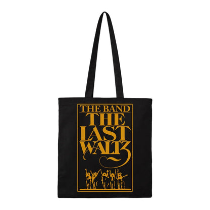 Black-Yellow - Front - RockSax The Last Waltz The Band Tote Bag
