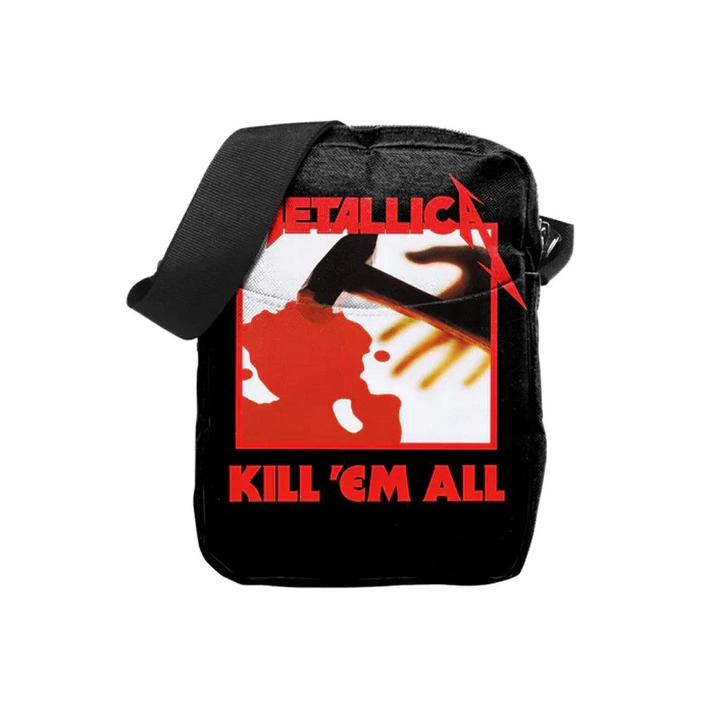 Black-Red - Front - RockSax Kill Em All Blood Metallica Crossbody Bag
