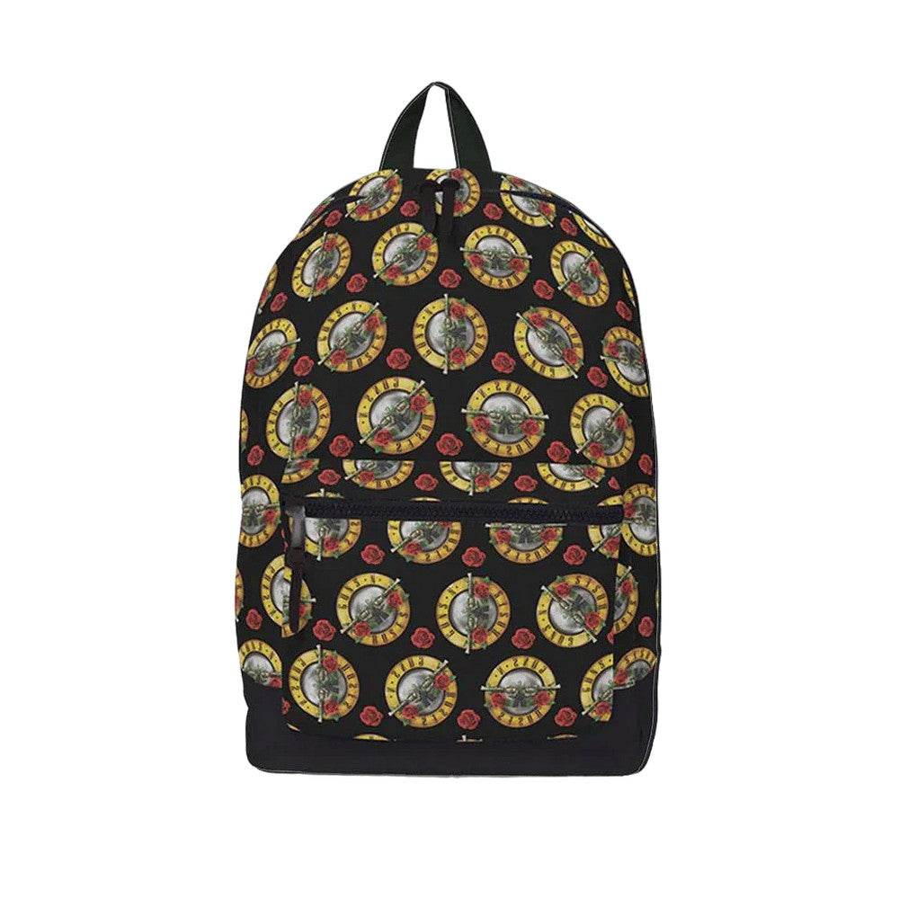 Black-Multicoloured - Front - RockSax Roses Guns N Roses All-Over Print Backpack