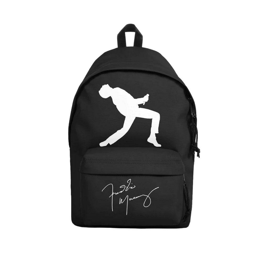 Black - Front - RockSax Printed Signature Freddie Mercury Backpack