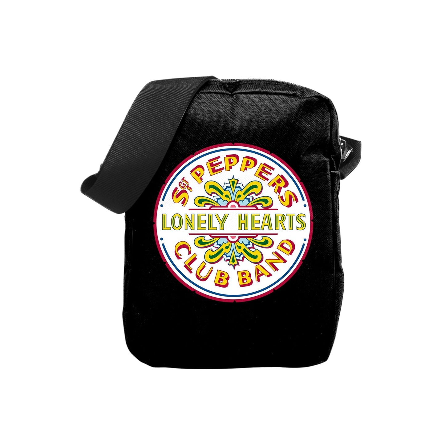 Black-White-Yellow - Front - RockSax Sgt Peppers The Beatles Crossbody Bag