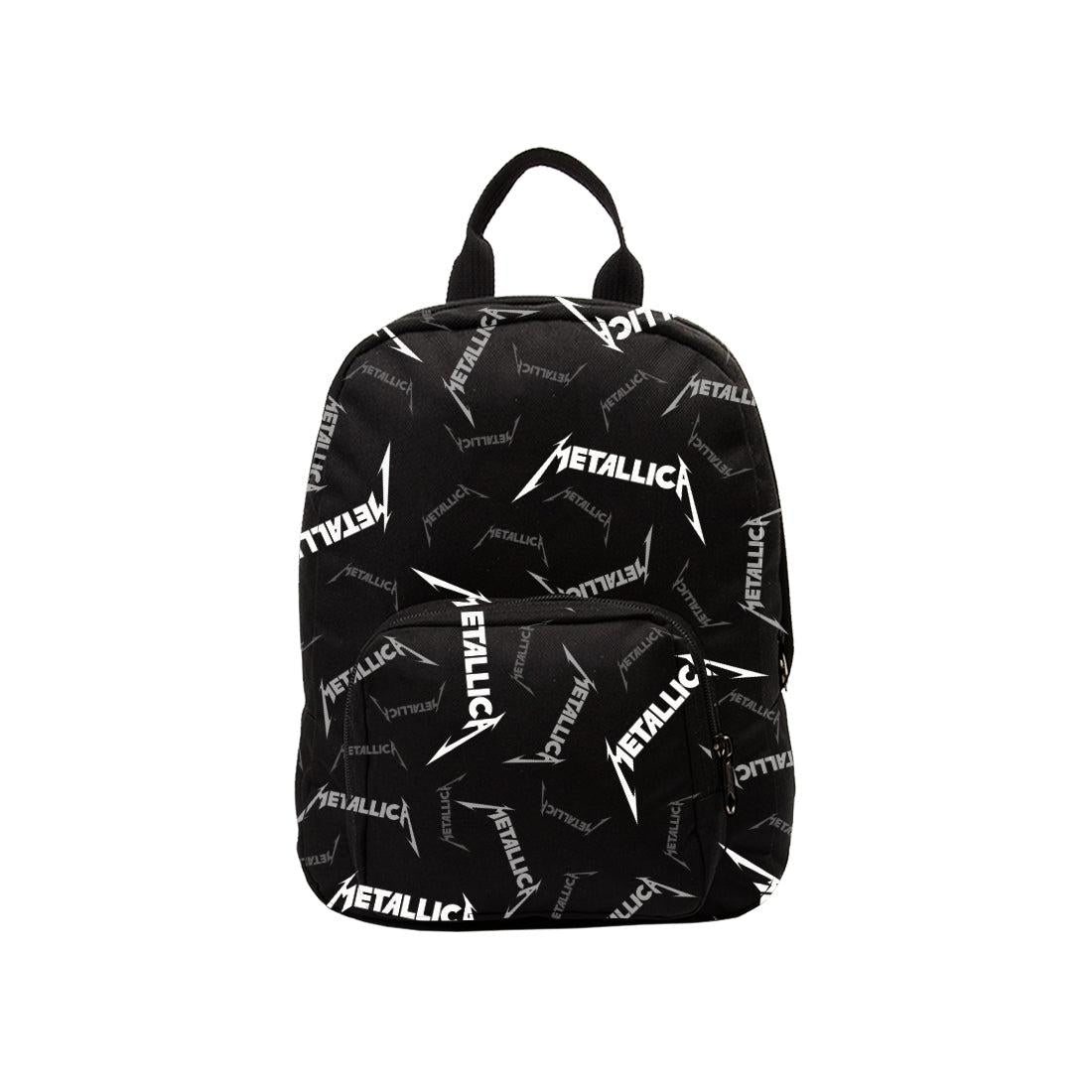 Black-White - Front - RockSax Fade To Black Metallica Mini Backpack