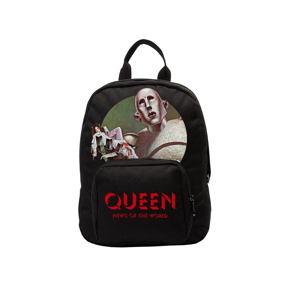 Black-Red - Front - RockSax News Of The World Queen Mini Backpack