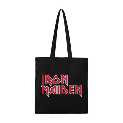 Black-Red - Front - RockSax Iron Maiden Logo Tote Bag