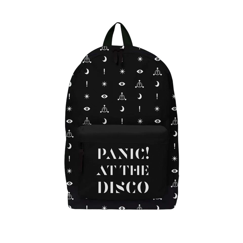 Black-White - Front - RockSax Death Of A Bachelor Panic! At The Disco Backpack